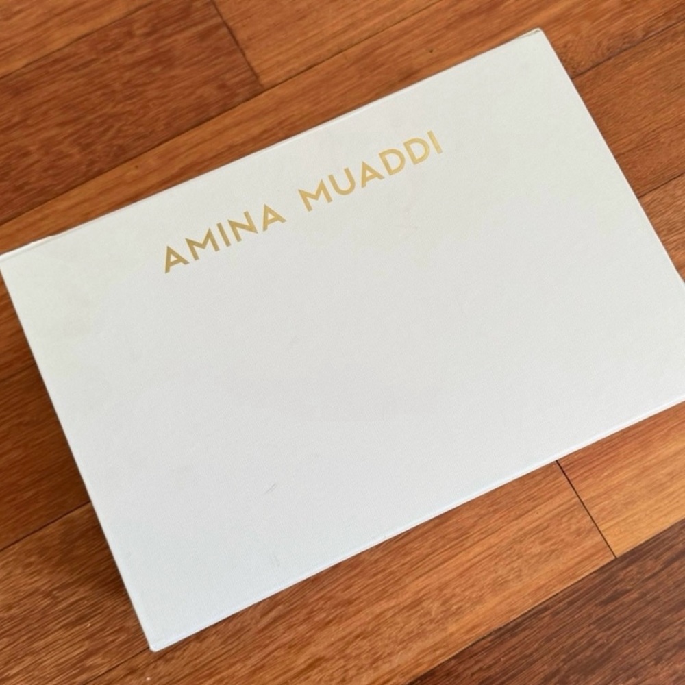 Amina Muaddi Blue Lupita Pvc Metallic Mules. AUTHENTIC! EU 38,5 size. - Picture 10 of 15